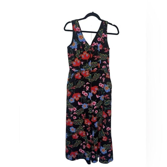 ANN TAYLOR FLORAL WIDE LEG SUMMER CLASSY JUMPSUIT WOMENS SIZE 0 - Picture 3 of 10